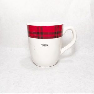 Rae Dunn Tartan Plaid Ceramic Mug Drink